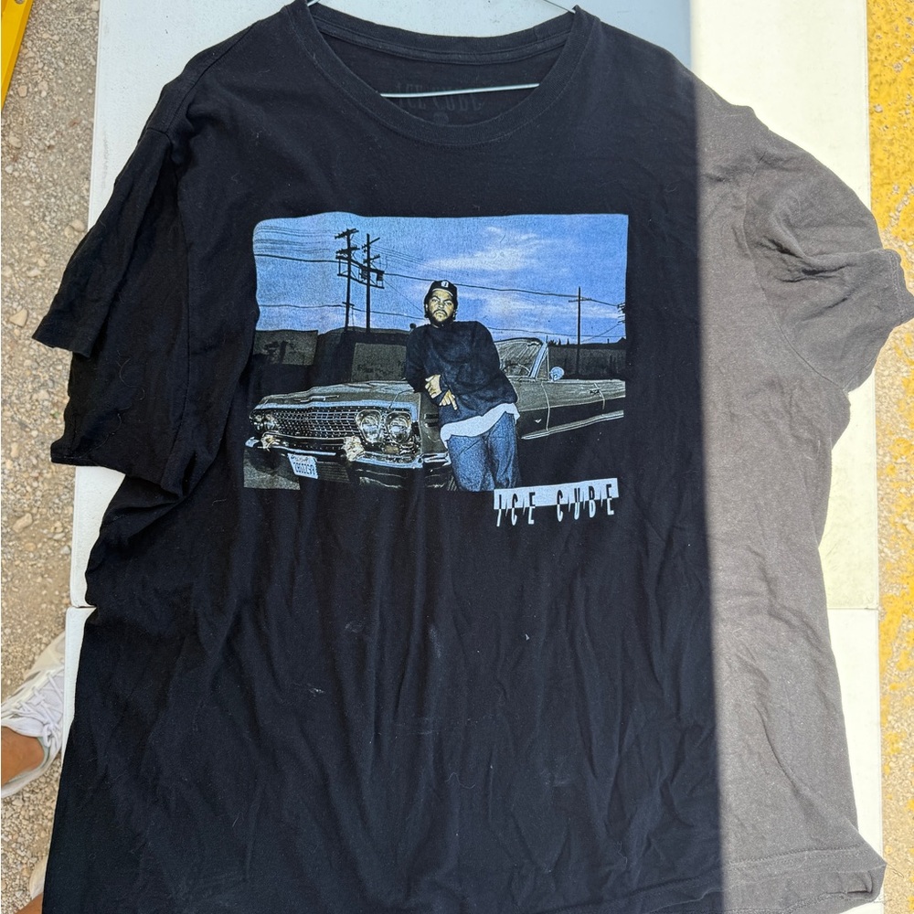 Black Graphic Tee with Iconic Print